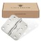 Cauldham Heavy-Duty 4" Interior Door Hinges with 5/8" Radius Corners - Satin Nickel